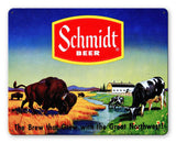Schmidt Ad Bison Metal Sign