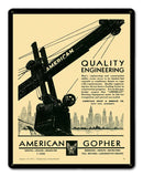 American Gopher Metal Sign