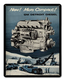 Detroit Diesel Metal Sign