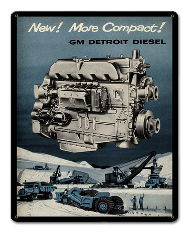 Detroit Diesel Metal Sign