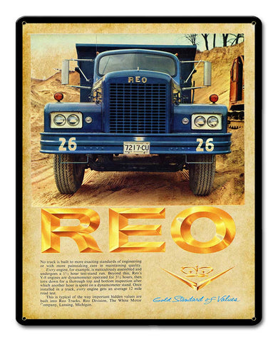 REO Truck 1 Metal Sign