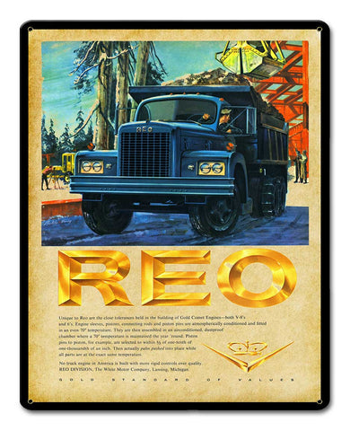 REO Truck 2 Metal Sign
