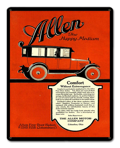 Allen Sedan 1920 Metal Sign
