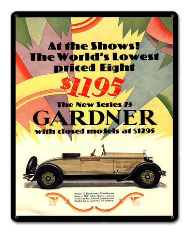 Gardener 1928 Metal Sign