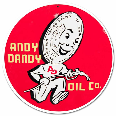 Andy Dandy Oil Co. Metal Sign