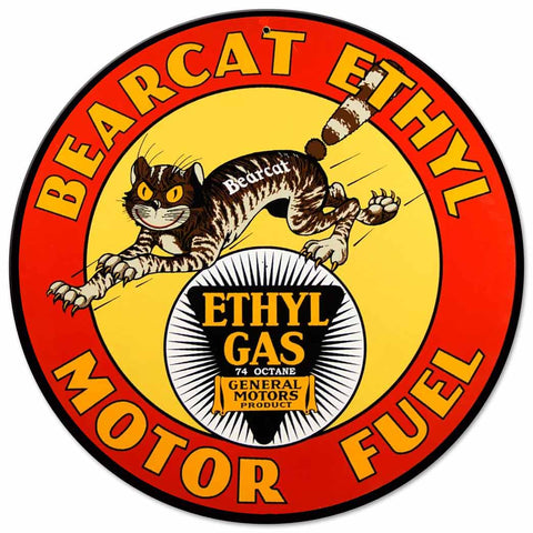 Bearcat Ethyl Metal Sign