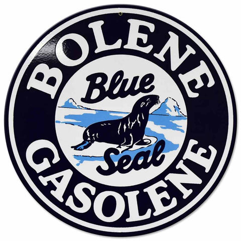 Bolene Blue Seal Gas Metal Sign