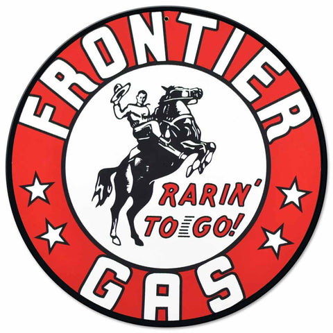 Frontier Gas Metal Sign