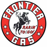 Frontier Gas Metal Sign