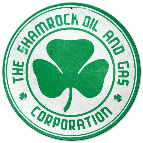 Shamrock Oil and Gas Metal Sign