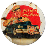 Shell Tour Metal Sign