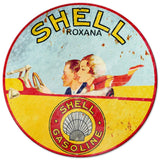 Shell Roxana Metal Sign