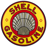 Shell Yellow Metal Sign