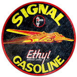 Signal Gas 14 x 14 Round Metal Sign
