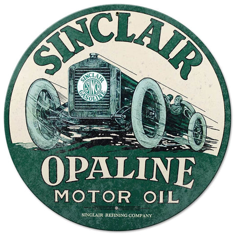 Sinclair Opaline 14 x 14 Round Metal Sign
