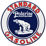 Standard Gas Polarine 14 x 14 Round Metal Sign