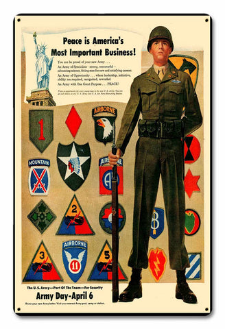 Army Day 12 x 18 Satin Metal Sign