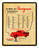 Seagrave 12 x 15 Satin Metal Sign