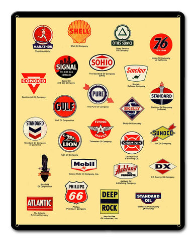 Gas Signs 12 x 15 Satin Metal Sign