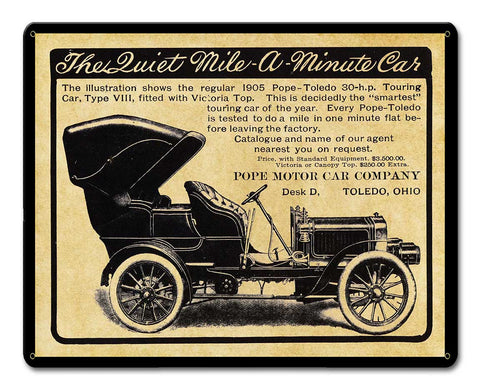 Pope Toledo 15 x 12 Satin Metal Sign