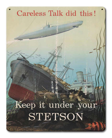 Careless Talk 12 x 15 Satin Metal Sign