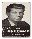 Kennedy For Congress 1946 12 x 15 Satin Metal Sign