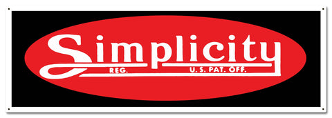 Simplicity 36 x 12 Custom Shape Metal Sign