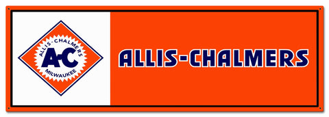 Allis Chalmers Orange 36 x 12 Custom Shape Metal Sign
