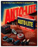 Auto Lite 24 x 30 Custom Shape Metal Sign