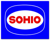 Sohio Blue 30 x 24 Custom Shape Metal Sign