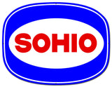 Sohio Blue 26 x 20 Custom Shape Metal Sign
