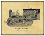Caterpillar Diesel D8 30 x 24 Custom Shape Metal Sign