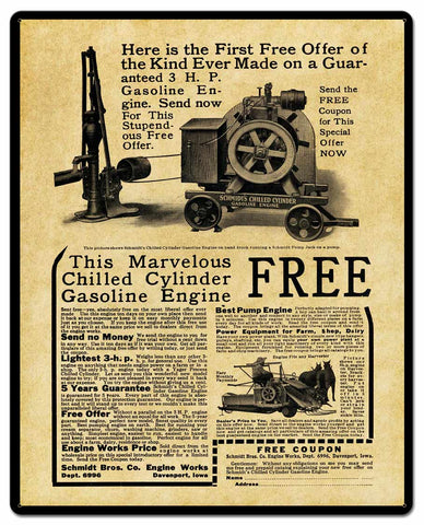 Omac 1910 Schmidt 24 X 30 vintage metal sign Metal Sign