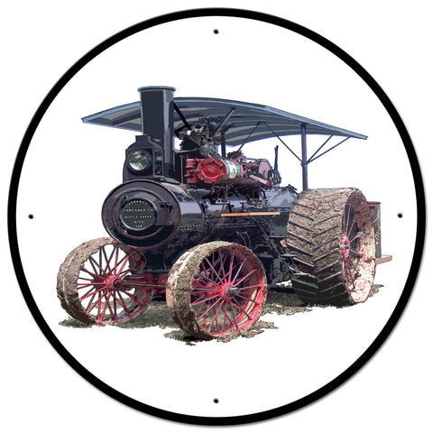 AMI678   Advance Steam Traction Metal Sign