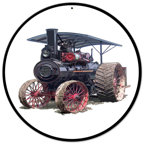 AMI679   Advance Steam Traction Metal Sign