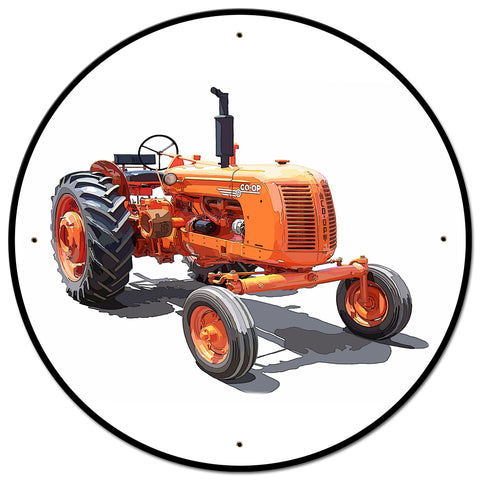 Co Op Tractor Model E4 28 X 28 vintage metal sign Metal Sign