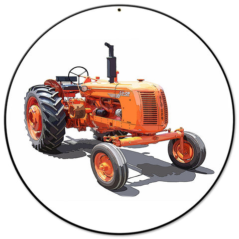Co Op Tractor Model E4 14 X 14 vintage metal sign Metal Sign