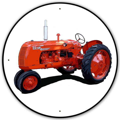 Co op Model E Tractor 28 X 28 vintage metal sign Metal Sign