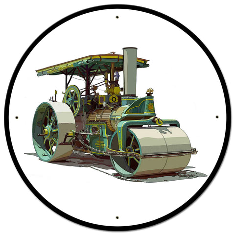 Buffalo Springfield Steamroller 28 X 28 vintage metal sign Metal Sign