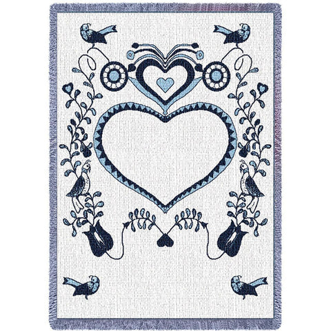 Announcement Navy Blue Small Blanket