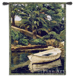 Barca Y Palmeras Wall Tapestry