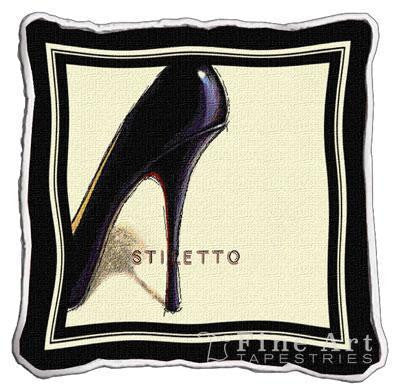 Black Stiletto Pillow