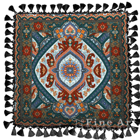 Paradise Oriental Blue Pillow