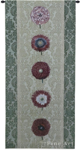 Floating Botanicals Damask Wall Tapestry