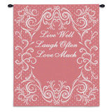 Life Scroll Bubblegum Wall Tapestry With Rod