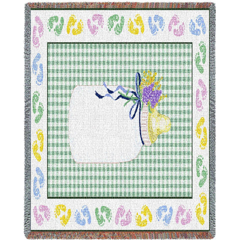 Baby Bottle Green Mini Blanket