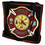 Firefighter Shield Tote Bag