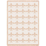 Fleur Di Lis Natural Blanket