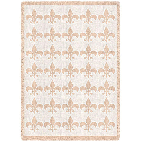 Fleur Di Lis Natural Blanket