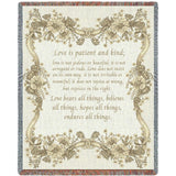 Love Is Neutral Tone Blanket